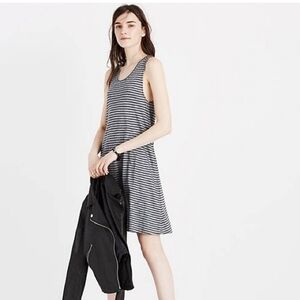 Madewell High Point Tank Stripe Tank Dress Large